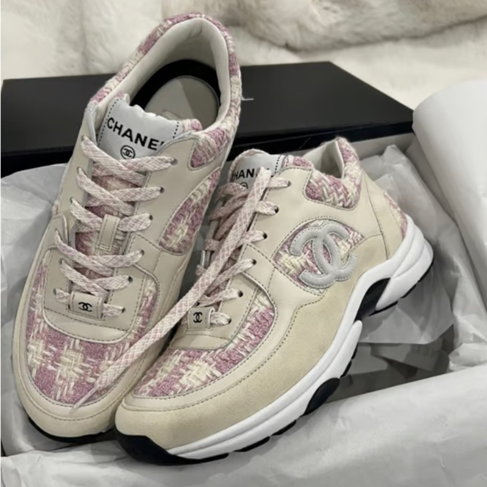 Chanel sneakers worn only once around the house. Size 40 Gifted to me, no box.